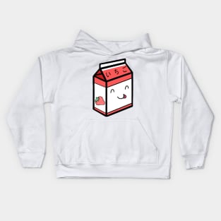 Strawberry Japanese Milk Box Kids Hoodie